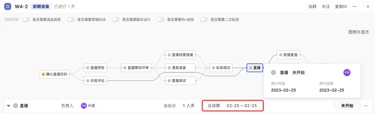 直播排班