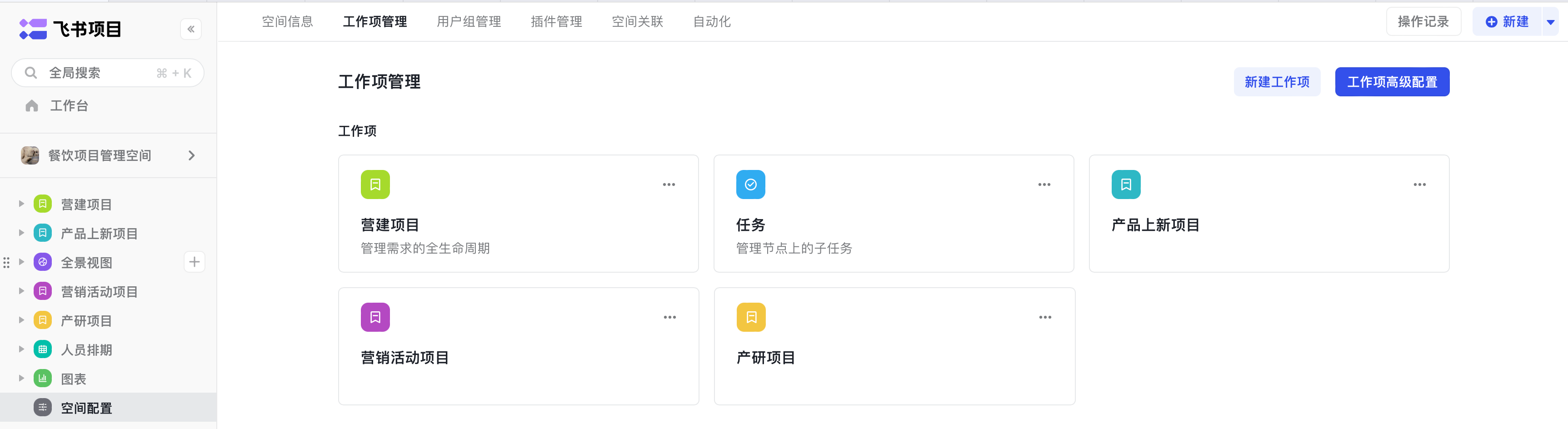 空間維度下的多專案類型統籌管理